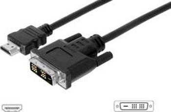 Kabel vidlice HDMI ⇔ vidlice DVI, 3 m, Digitus