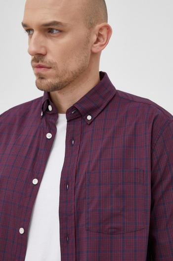 Košile GAP pánská, růžová barva, regular, s límečkem button-down