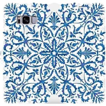 Flipové pouzdro na mobil Samsung Galaxy S8 - ME01P Modré květinové vzorce (5903226203529)