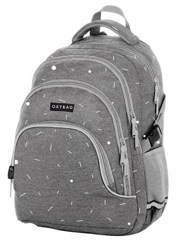 Oxybag Studentský batoh OXY SCOOLER Grey geometric