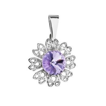 Přívěsek bižuterie se Swarovski krystaly fialová kytička 54032.3, violet