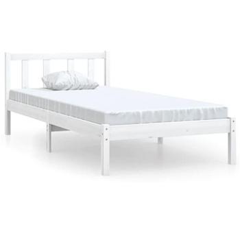 Rám postele bílý masivní borové dřevo 90 × 200 cm, 810068 (810068)