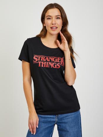 ZOOT.Fan Netflix Stranger Things Logo Triko Černá