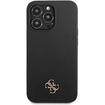 Guess 4G Silicone Metal Logo kryt pro Apple iPhone 13 Pro Black (GUHCP13LS4LK)