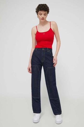 Džíny Dickies MADISON DOUBLE KNEE DENIM W dámské, high waist, DK0A4YGL