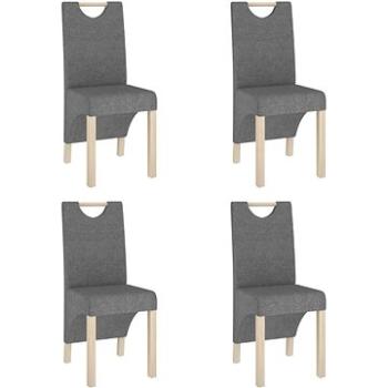 Jídelní židle 4 ks světle šedé textil, 3080202 (3080202)