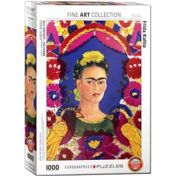 Eurographics Puzzle Portrét Frídy Kahlo v rámu 1000 dílků (628136654258)