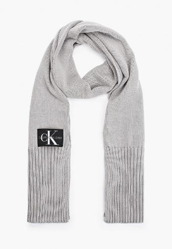 Calvin Klein Calvin Klein Jeans pánská světle šedá šála KNITTED J BASIC MEN SCARF