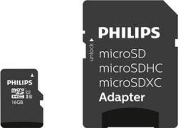 Paměťová karta microSDHC, 32 GB, Philips Class 10, vč. SD adaptéru