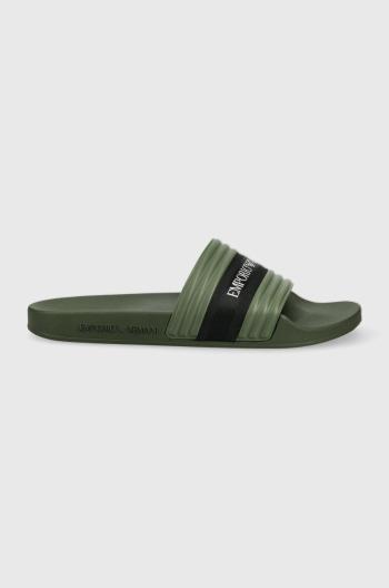 Pantofle Emporio Armani Underwear zelená barva