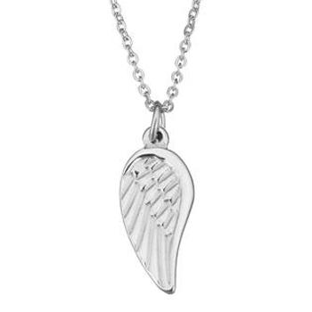 Šperky4U Ocelový řetízek s přívěškem - andělské křídlo - OPD0048