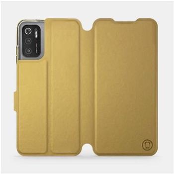 Mobiwear flip pouzdro pro Xiaomi Poco M3 Pro 5G - Gold&Orange (5903516816484)