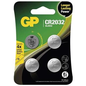 GP Lithiová knoflíková baterie CR2032, 4 ks + bezpečnostní nálepky (1042203218)