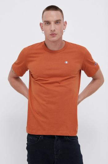 Bavlněné tričko Champion 216545 oranžová barva, hladké