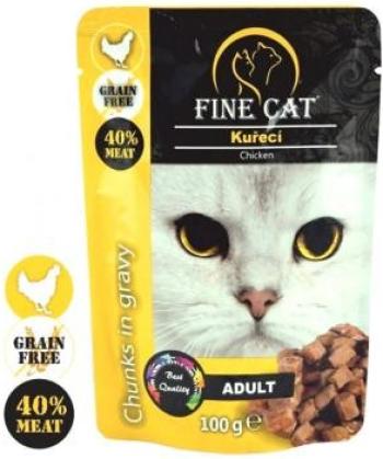 FINE CAT kapsička GF 100 g, kuřecí v omáčce - FINE CAT kapsička grain free 100 g, kuřecí v omáčce