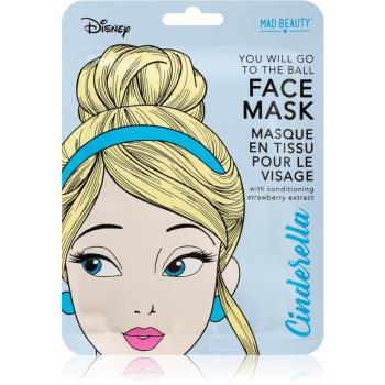 Mad Beauty Disney Princess Cinderella plátýnková maska pro rozjasnění a vitalitu pleti 25 ml