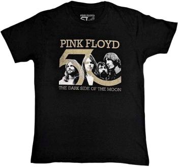 Pink Floyd Tričko Band Photo & 50th Logo Black L