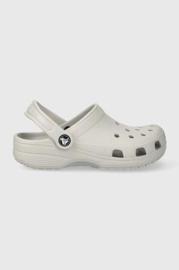 Dětské pantofle Crocs CLASSIC KIDS CLOG šedá barva