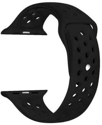 4wrist Silikonový řemínek pro Apple Watch - Černá/Černá 38/40 mm
