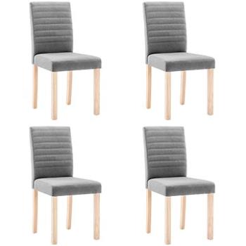 Jídelní židle 4 ks světle šedé textil, 336818 (336818)