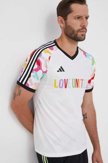 Tréninkové tričko adidas Performance Pride Tiro bílá barva