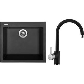 SINKS CUBE 560 Pureblack+VITALIA GR (CU56026VIGR26)