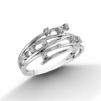 Šperky4U Stříbrný prsten se zirkony, vel. 55 - velikost 55 - CS2043-55