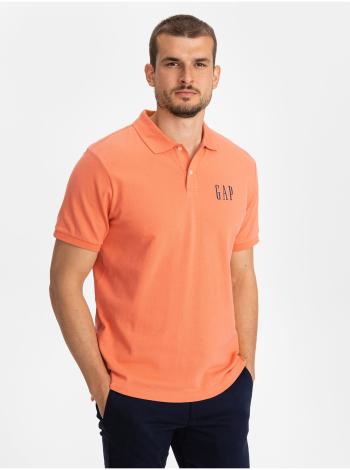 Oranžové pánské polo tričko GAP Logo pique