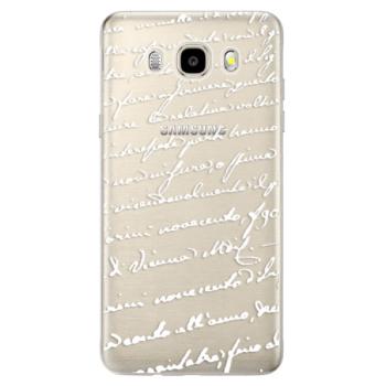 Odolné silikonové pouzdro iSaprio - Handwriting 01 - white - Samsung Galaxy J5 2016