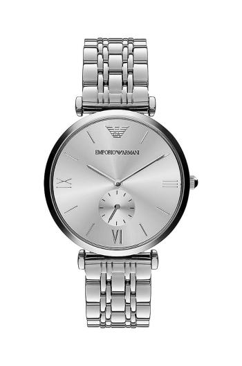 Hodinky Emporio Armani stříbrná barva