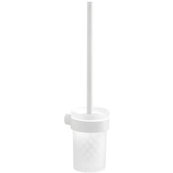 GEDY PIRENEI WC štětka závěsná, bílá mat/mléčné sklo                                                 (PI330302)