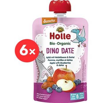 HOLLE Dino Date  BIO jablko borůvky a datle 6× 100 g (7640161877382)