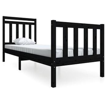 Rám postele černý masivní dřevo 75 × 190 cm Small Single, 3100683 (3100683)