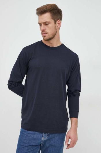 Bavlněné tričko s dlouhým rukávem GAP tmavomodrá barva