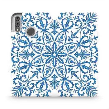 Flipové pouzdro na mobil Honor 8X - ME01P Modré květinové vzorce (5903226482733)
