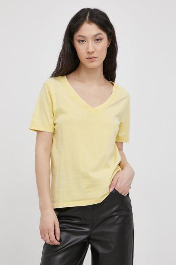 Bavlněné tričko JDY žlutá barva