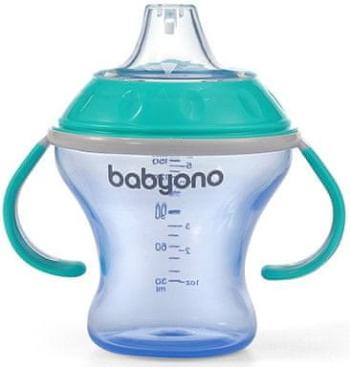 BabyOno Netekoucí hrnek s měkkým pítkem 180ml - tyrkysová