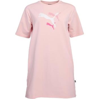 Puma ESSENTIALS + LOGO POWER TEE DRESS TR Dámské šaty, růžová, velikost