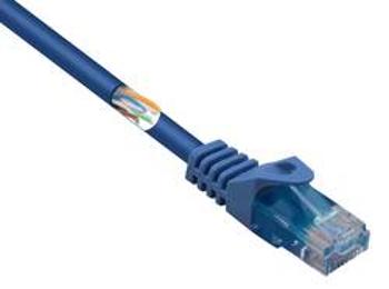 Síťový kabel RJ45 Basetech BT-1717523, CAT 5e, U/UTP, 15.00 cm, modrá