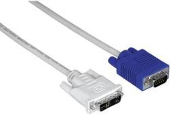 DVI / VGA kabel Hama [1x DVI zástrčka 18+5pólová - 1x VGA zástrčka] šedá 1.80 m