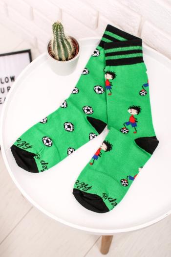 Zelené vzorované ponožky Futbalista