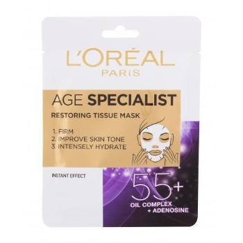 L'Oréal Paris Age Specialist 55+ 1 ks pleťová maska na normální pleť; proti vráskám; na rozjasnění pleti; zpevnění a lifting pleti
