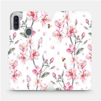 Flipové pouzdro na mobil Samsung Galaxy M11 - M124S Růžové květy (5903516386567)