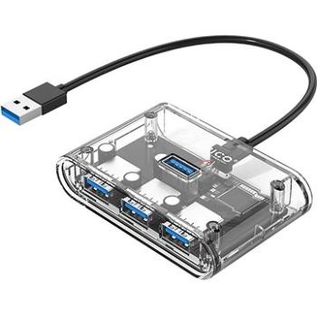 Orico USB-A Hub 4xUSB 3.0 Transparent (LV1U3-4A-CR-BP-CZ)