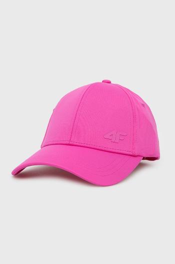 Čepice 4F růžová barva, hladká
