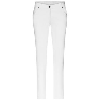 James & Nicholson Dámské bílé strečové kalhoty JN3001 - Bílá | 44