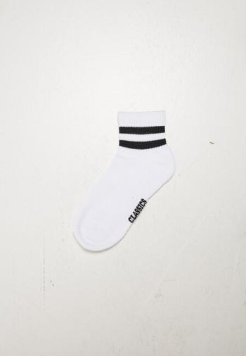 Urban Classics Sporty Half Cuff Logo Socks 5-Pack white - 35–38
