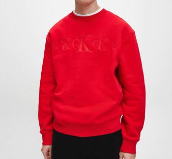 Calvin Klein Calvin Klein pánská červená mikina CK ECO CREW NECK