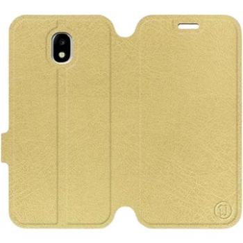 Flip pouzdro na mobil Samsung Galaxy J5 2017 v provedení  Gold&Orange s oranžovým vnitřkem (5903226011834)