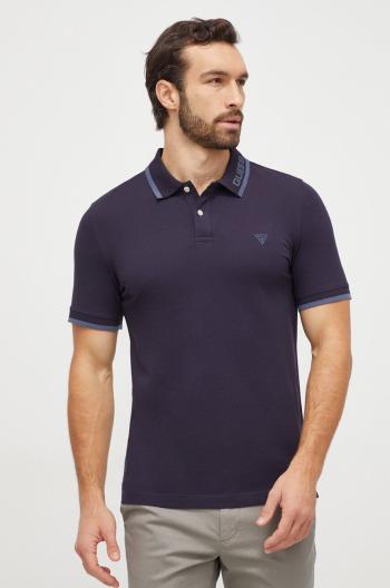 Polo tričko Guess LYLE tmavomodrá barva, s potiskem, M4RP60 K7O64